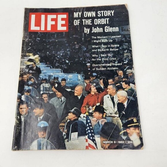 LIFE MAGAZINE March 9, 1962 JOHN GLENN My Own Story of the Orbit - Picture 1 of 10